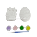 2PCS Easter DIY Painting with 4 color acrylic paint